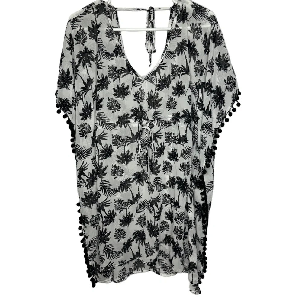 Arizona Jean Company Black and White Swim Coverup